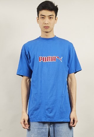 VINTAGE 90'S PUMA BLUE T-SHIRT
