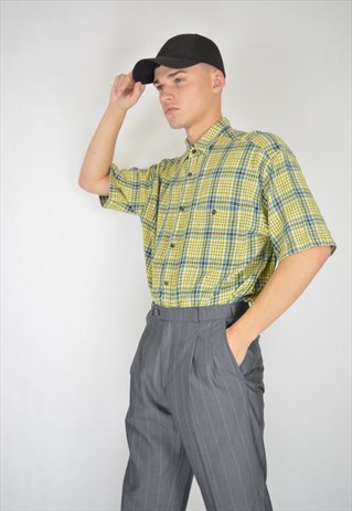 VINTAGE CHECKERED MULTICOLOUR SHORT SLEEVE SHIRT