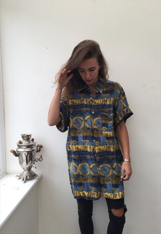 CRAZY PATTERN OVERSIZED RETRO VINTAGE UNISEX FESTIVAL SHIRT