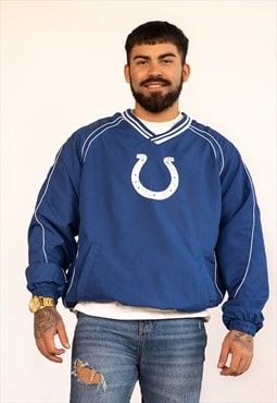 Vintage NFL Colts Windbreaker Sweatshirt  in Blue L