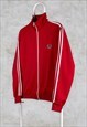 VINTAGE FRED PERRY TRACK TOP BOMBER JACKET RED SMALL