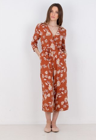 SELF-TIE WRAP JUMPSUIT