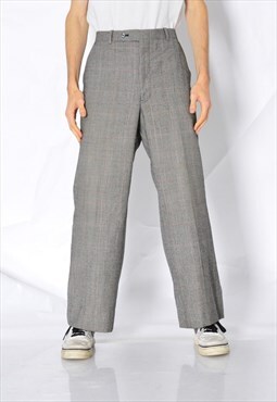 Vintage 90s Grey Houndstooth Check Pants