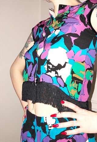 VINTAGE FLORAL SUMMER TWO PIECE SET