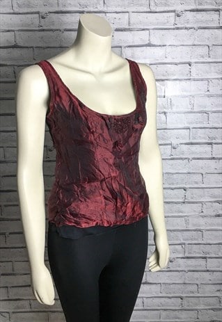 VINTAGE 90S DARK FAIRY BURGUNDY WITCHY GOTHIC CORSET TOP 8