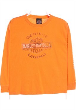 Harley Davidson Motor Cycle 90's Long Sleeve Crewneck T Shir
