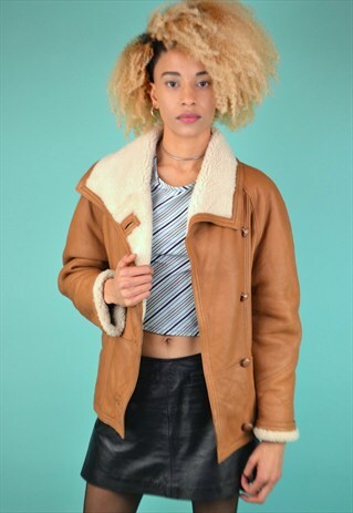 VINTAGE 90'S SHEARLING COAT