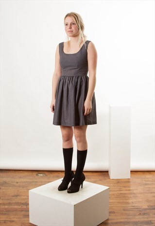 ON SALE POLKADOT BLACK DRESS / SLEVELESS BLACK DRESS