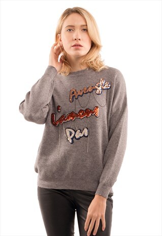 SEQUIN EMBELLISH KNITTED JUMPER