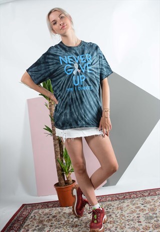 VINTAGE TIE-DYE T-SHIRT IN BLACK.