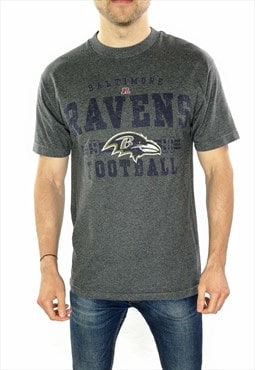 Nike NFL Ravens Big Logo T-Shirt In Grey Size Medium