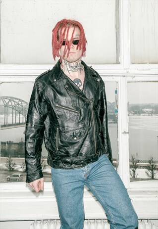 VINTAGE LEATHER PIECES BIKER JACKET