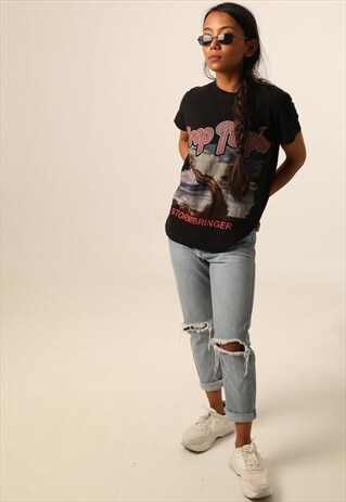 VINTAGE DEEP PURPLE BAND GRAPHIC T-SHIRT
