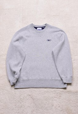 Women's True Vintage 90s Reebok Grey Logo Sweater