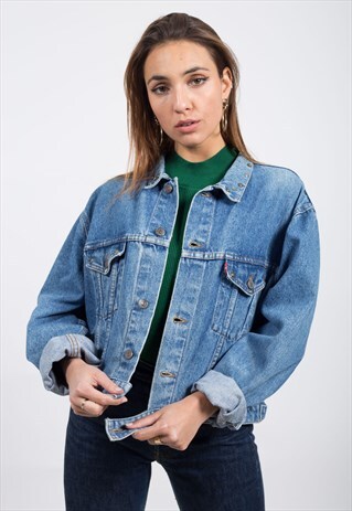 VINTAGE 80S CLASSIC LEVI'S BASIC DENIM JACKET / S7964