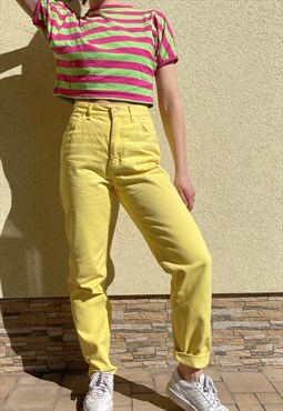 ESCADA Yellow high waist jeans 90s 