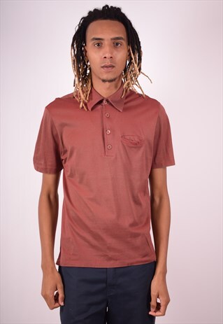GIANFRANCO FERRE MENS VINTAGE POLO SHIRT LARGE RED 90S