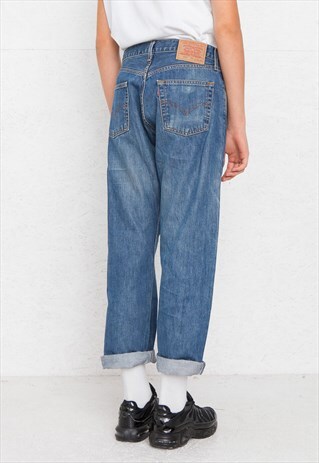 VINTAGE BLUE LEVI'S 590 04 FIT DENIM JEANS