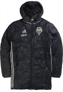 Vintage 90's Adidas Puffer Jacket Seattle Sounders FC Navy