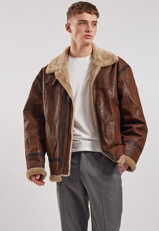 VINTAGE SHEARLING AVIATOR JACKET