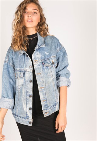 VINTAGE 80S EMBELLISHED LEVI'S DENIM JACKET / R064