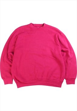 Fruit of the Loom  Crewneck Sweatshirt Large Pink