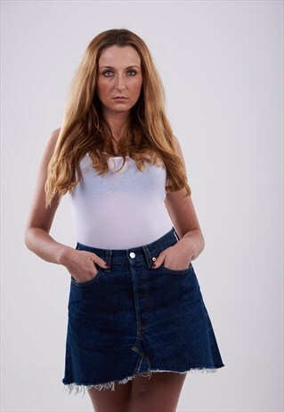 VINTAGE RE-MADE LEVI'S 501 DENIM MINI SKIRT