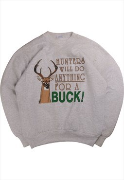 Vintage 90's Hanes Sweatshirt Deer hunters Heavyweight