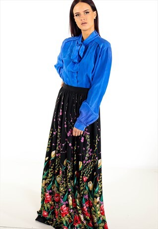VINTAGE FLORAL MAXI SKIRT ACSK49