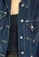 ENGINEERED JEANS M DENIM JEAN JACKET CROPPED BLUE BUTTON UP