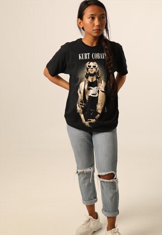 VINTAGE KURT COBAIN NIRVANA BAND GRAPHIC T-SHIRT