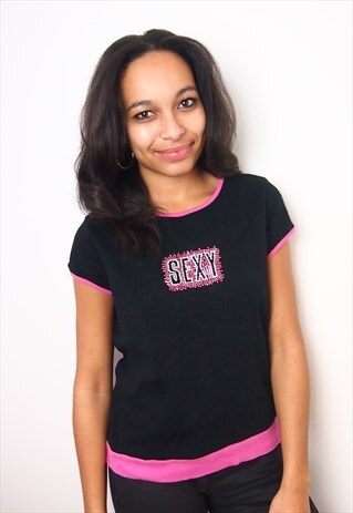 BLACK T SHIRT SEXY DIAMONTE