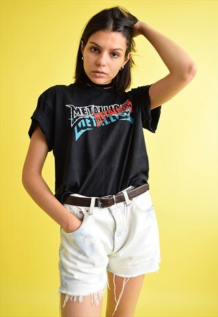 90'S RETRO METALLICA BAND OVERSIZED TANK TOP T-SHIRT TEE