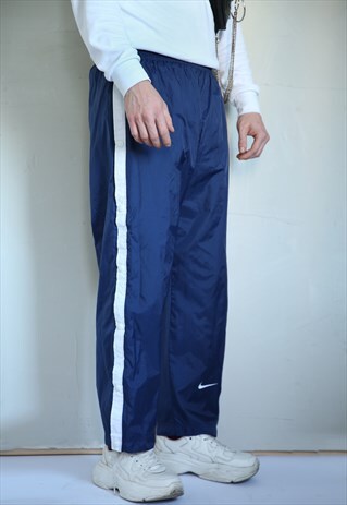 90S VINTAGE NIKE SHINY POPPERS / TRACK PANTS . UNISEX