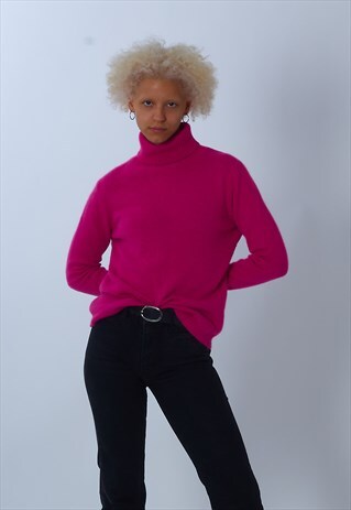 VINTAGE DHAGA 1960'S ROLL NECK MOHAIR JUMPER