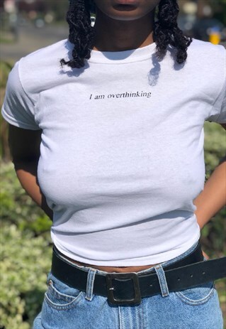 I AM OVERTHINKING WHITE TEE
