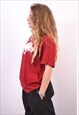 VINTAGE RUSSELL ATHLETIC T-SHIRT TOP MAROON
