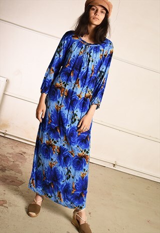 70'S RETRO BOHO PARIS CHIC SUMMER MAXI FESTIVAL DRESS