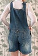 VINTAGE REWORKED FLORAL DENIM DUNGAREES