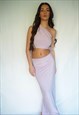 LILAC SPARKLE ONE SHOULDER TOP