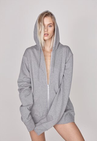 THE SEPT HOODIE GREY SATIN