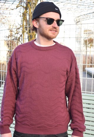 BURGUNDY WOOL JUMPER