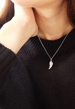 Angle Wing Chain Necklace Women Sterling Silver Necklace