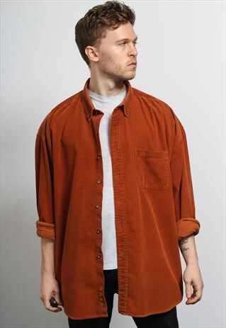 VINTAGE CORDUROY SHIRT ORANGE