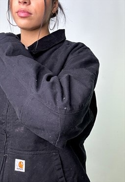 Black Vintage Carhartt Fleece Lined Detroit Deadstock Jacket