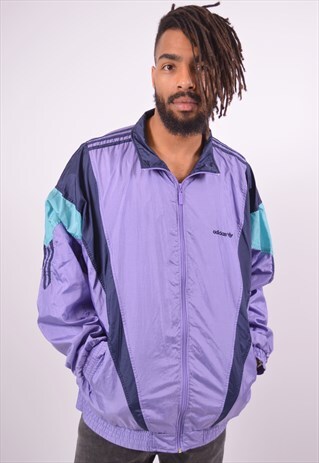 VINTAGE ADIDAS TRACKSUIT TOP JACKET PURPLE