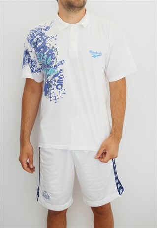 90S REEBOK VINTAGE MEN POLO T-SHIRT