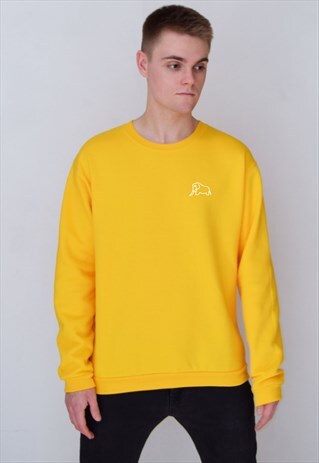 YELLOW ELEPHANT (WHITE) SWEATSHIRT