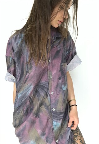PATTERNED OVERSIZED RETRO VINTAGE UNISEX FESTIVAL SHIRT