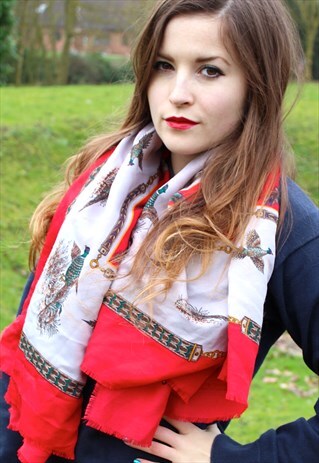 VINTAGE 80S ITALIAN SCARF - GINA RUCCINI - HEAD SCARF